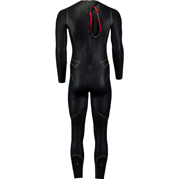 2024 Huub Mens Alchemy 3/5mm Back Zip Swim Wetsuit ALCHEMY1 - Black / Grey / Gold